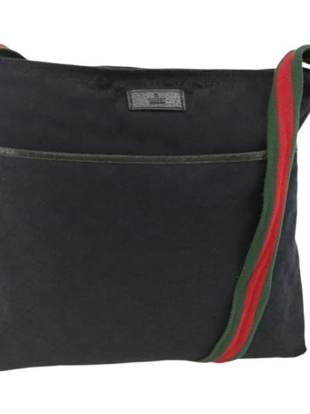 GUCCI GG LOGO CANVAS MESSENGER BAG SHERRY LINE STRAP XLONG AS IS A BIT AT TOP